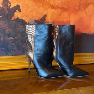 Emerson Fry Snake Skin and Leather Boots